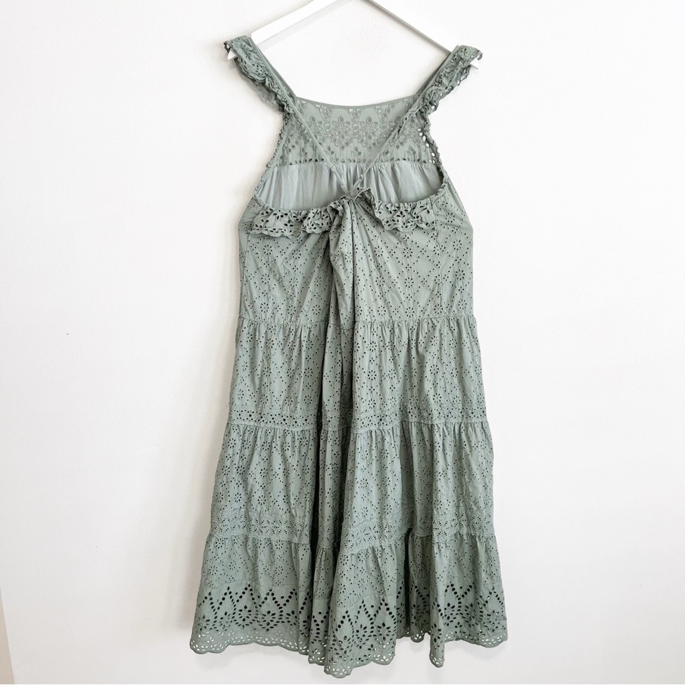 Anthropologie Green Lace Midi Dress - Picture 6 of 10
